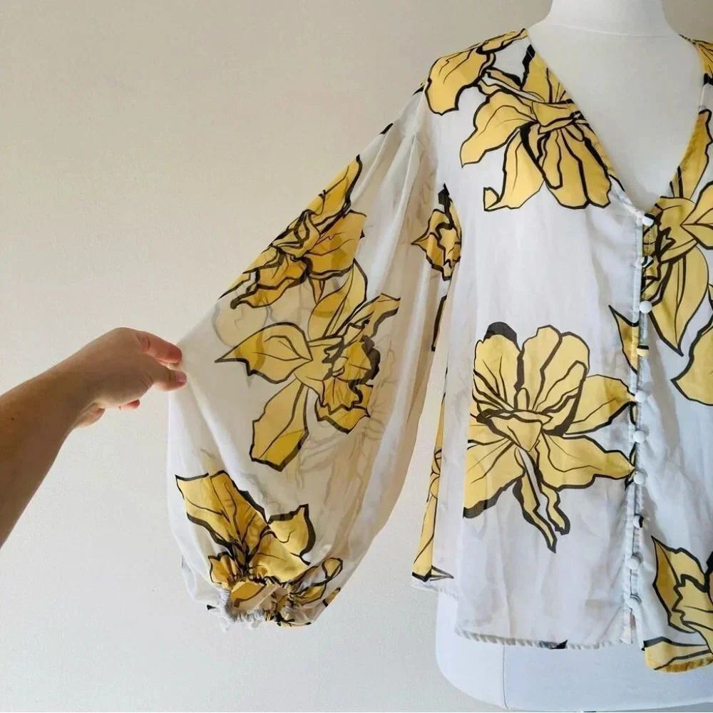 Anthropologie Hutch Kena Floral Top Size XS NWOT $108 - Picture 5 of 15